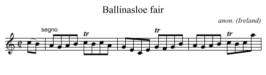 Ballinasloe fair - staff notation