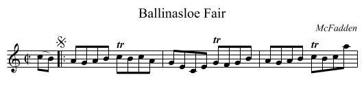 Ballinasloe Fair - staff notation