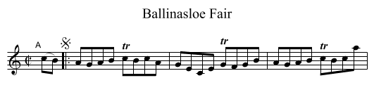 Ballinasloe Fair - staff notation