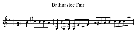 Ballinasloe Fair - staff notation