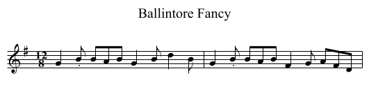 Ballintore Fancy - staff notation