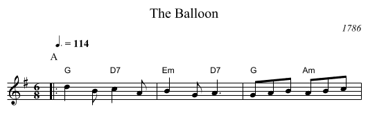 Balloon, The  - staff notation