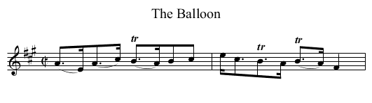 Balloon, The - staff notation