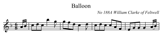 Balloon - staff notation