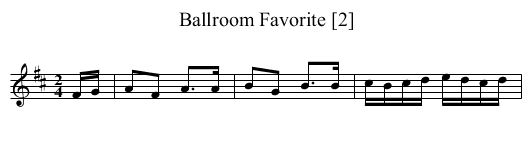 Ballroom Favorite [2] - staff notation