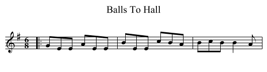 Balls To Hall - staff notation