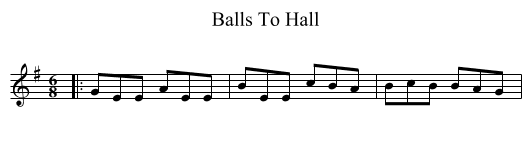 Balls To Hall - staff notation