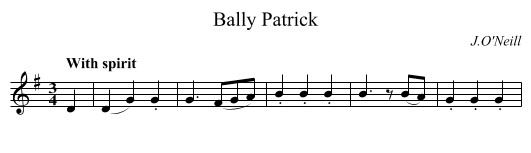 Bally Patrick - staff notation