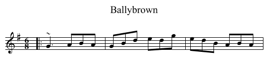 Ballybrown - staff notation