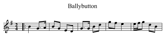 Ballybutton - staff notation