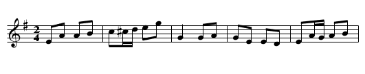 Ballydesmond #2 - staff notation
