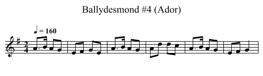 Ballydesmond #4 (Ador) - staff notation