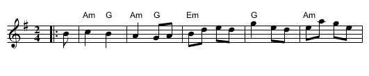 Ballydesmond No. 1 - staff notation