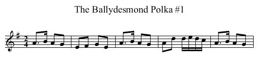 Ballydesmond Polka #1, The - staff notation
