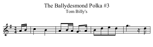 Ballydesmond Polka #3, The - staff notation
