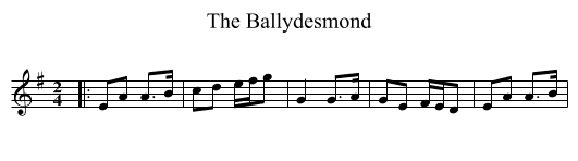 Ballydesmond, The  - staff notation
