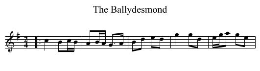 Ballydesmond, The  - staff notation