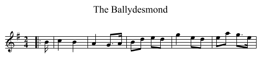 Ballydesmond, The  - staff notation