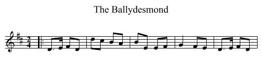 Ballydesmond, The  - staff notation