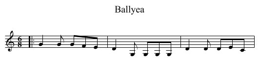 Ballyea - staff notation