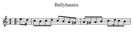 Ballyhaunis - staff notation