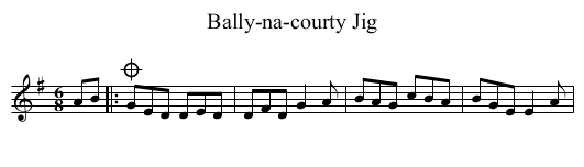 Bally-na-courty Jig - staff notation