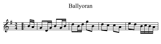 Ballyoran - staff notation