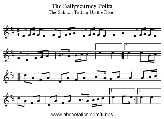 Ballyvourney Polka, The - staff notation