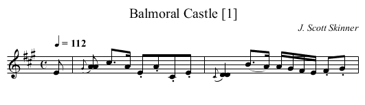 Balmoral Castle [1] - staff notation