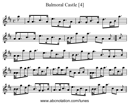 Balmoral Castle [4] - staff notation
