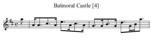 Balmoral Castle [4] - staff notation
