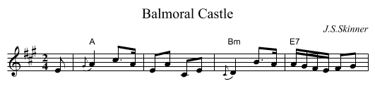 Balmoral Castle - staff notation