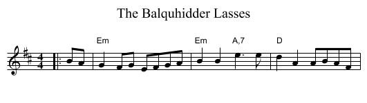 Balquhidder Lasses, The  - staff notation