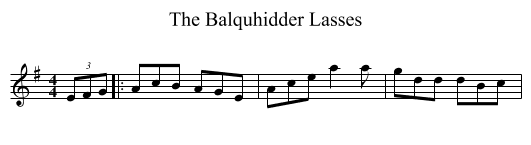 Balquhidder Lasses, The  - staff notation