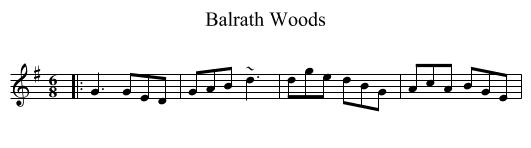 Balrath Woods - staff notation