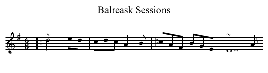 Balreask Sessions - staff notation