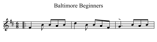 Baltimore Beginners - staff notation