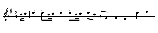 Baltimore Glide - staff notation