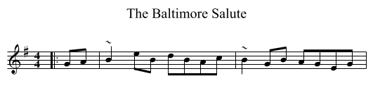 Baltimore Salute, The  - staff notation