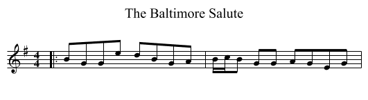 Baltimore Salute, The  - staff notation