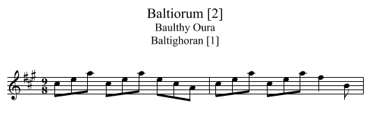 Baltiorum [2] - staff notation