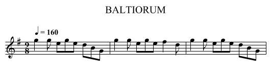 BALTIORUM - staff notation