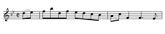 BAMFORD HORNPIPE - staff notation