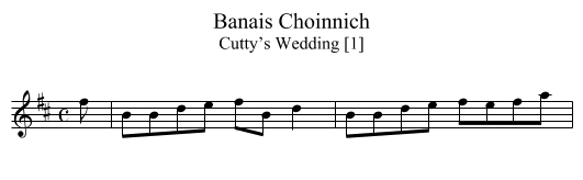 Banais Choinnich - staff notation