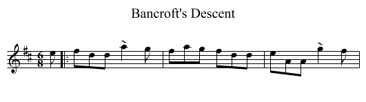 Bancroft's Descent - staff notation