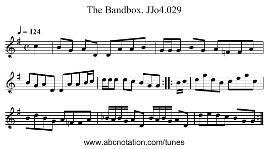 Bandbox. JJo4.029, The - staff notation