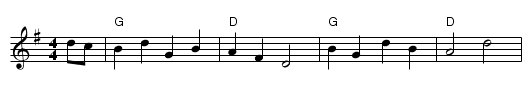 Bandersnatch - staff notation