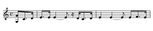 Bandiera Rossa - staff notation