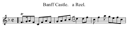 Banff Castle.   a Reel. - staff notation