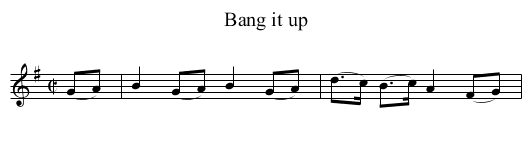 Bang it up - staff notation